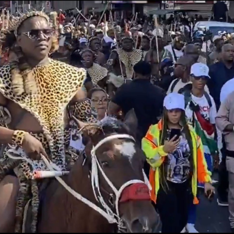 Anti-migrant protests in South Africa with organized marchers demonstrating peacefully